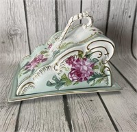 Hand Painted Covered Cheese Dish