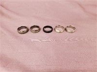 5-Men's Rings Some Tungsten Sizes 8-10