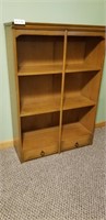 Wood Bookcase w 2 drawers  42" X 30"