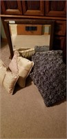 Beveled Mirrow & Pillows