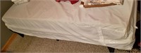 Twin Bed Frame with zippered mattress cover