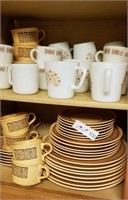 Vintage White & Gold Dishes & Cups