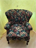 Floral Wing Back Chair Very Good Condition