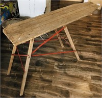 Antique Wooden Folding Iron Board