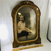Victorian Hand-Tinted Photo & Frame