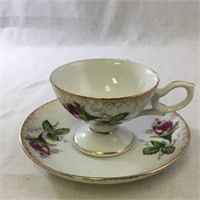 Small Rose Pattern Teacup & Saucer