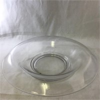 Vintage Glass Condiment Dish (12" Diameter)