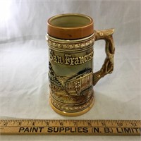 1973 San Francisco Pottery Beer Stein (7" Tall)