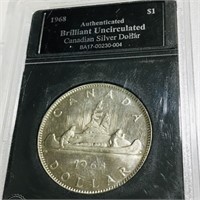 1968 Brilliant Uncirculated Canadian Dollar Coin