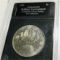 1985 Brilliant Uncirculated Canadian Dollar Coin