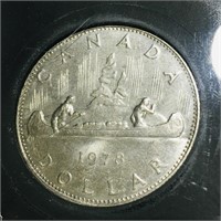 1976 Brilliant Uncirculated Canadian Dollar Coin