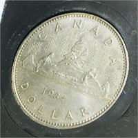 1984 Brilliant Uncirculated Canadian Dollar Coin