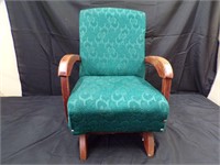 GREEN 1930'S PLATFORM ROCKER