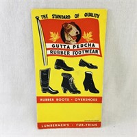 Vintage Gutta Percha Footwear Ink Blotter