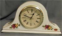 Old Country Roses porcelain dresser clock