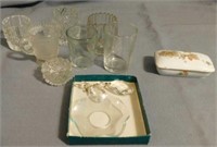 Pattern glass: Child's pitcher - salt dip - 2