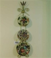 Wheat wall plate hanger 44.5" tall with 4