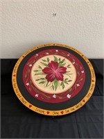 Hand Painted Lazy Susan Signed Michelle Sprague