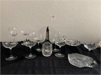 14 Wine Glasses, Bowls, Nappy, Plate