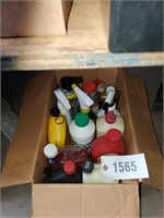 BOX OF MISC. FLUIDS- CLEANERS