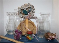 Glass Vases & Misc