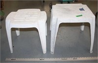 2 Resin Patio Tables