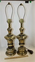 Pair of Antique Brass Lamps