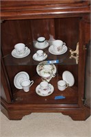 5TH and 6th shelf of corner cabinet, bone china