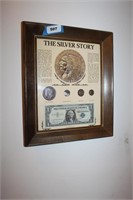 the silver story with silver cert, dollar granuled