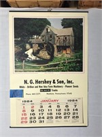1984 Calendar Jan -Dec “Jenny Grist Mill"
