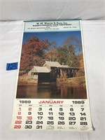 M.M Weaver & Sons Inc Advertising 1989 Calendar