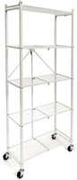 Origami 5-Shelf Organizer Slim Rack (White)