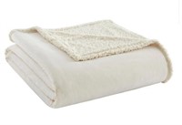 HomeSuite Micro Flannel to Sherpa Backed Blanket
