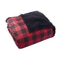 HomeSuite Micro Flannel to Sherpa Backed Blanket