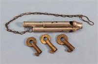 Railroad Whistle + 3 Keys