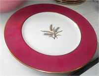Set 6 Lenox Crimson Harvest Dinner Plates