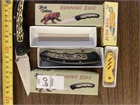 Frost running bear and June bug knifes