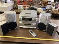 Stereo set W/ 4 speakers & remote control