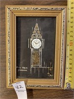 Big Ben clock picture made with clock parts