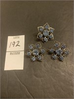 Blue brooches