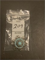 Turquoise brooch pin