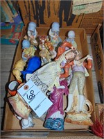 FLAT OF FIGURINES