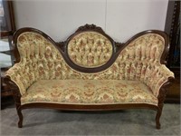 Victorian Sofa with Brocade Upholstery