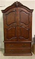 7 ft. 4-Drawer Armoire with Mahogany Finish