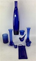 Selection of Cobalt Glass & Cut-to-Clear Votives