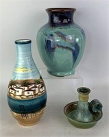 Amalfi Coast Vase, Reactive Glaze Pottery Vase &