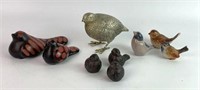 Cast Iron, Porcelain, Pottery & Metal Birds