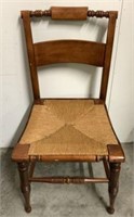 Chair with Inset Rush Seat
