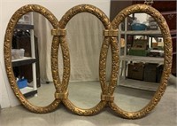 Large Overlapping Ornate Gilded Frame Mirror