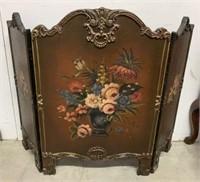 Fireplace Screen with Floral Still Life Motif